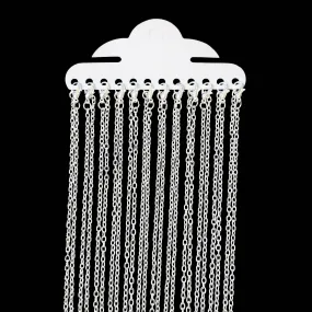 12 or 72 Pieces: 18" Silver Plated Textured Pre-Made Necklace Chains