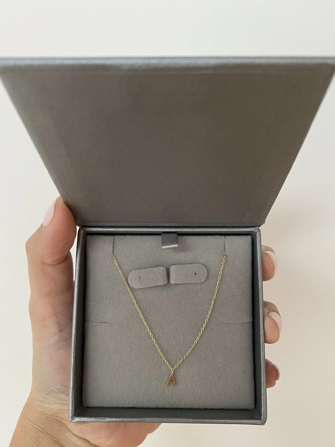 14 Karat Gold Dangling Initial Necklace