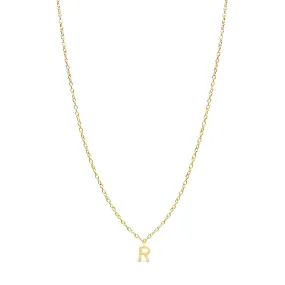 14 Karat Gold Dangling Initial Necklace