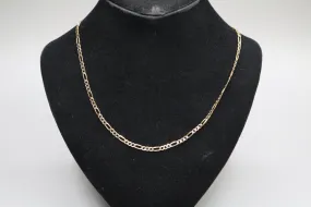 14-Karat Two-Toned Lavish Figaro Style Chain of 21 Inches