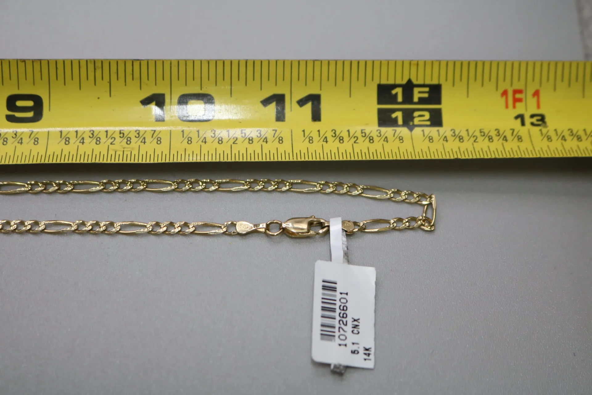 14-karat Yellow-Gold Fine Figaro Style Chain of 24 Inches