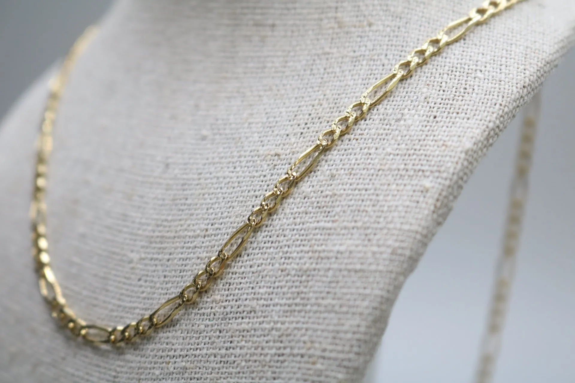 14-karat Yellow-Gold Fine Figaro Style Chain of 24 Inches