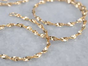 14K Gold Sparkling Tinsel Chain Necklace