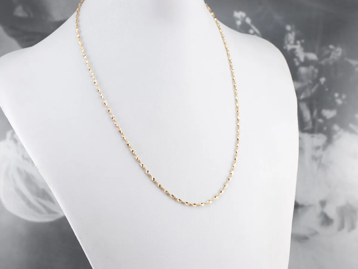 14K Gold Sparkling Tinsel Chain Necklace