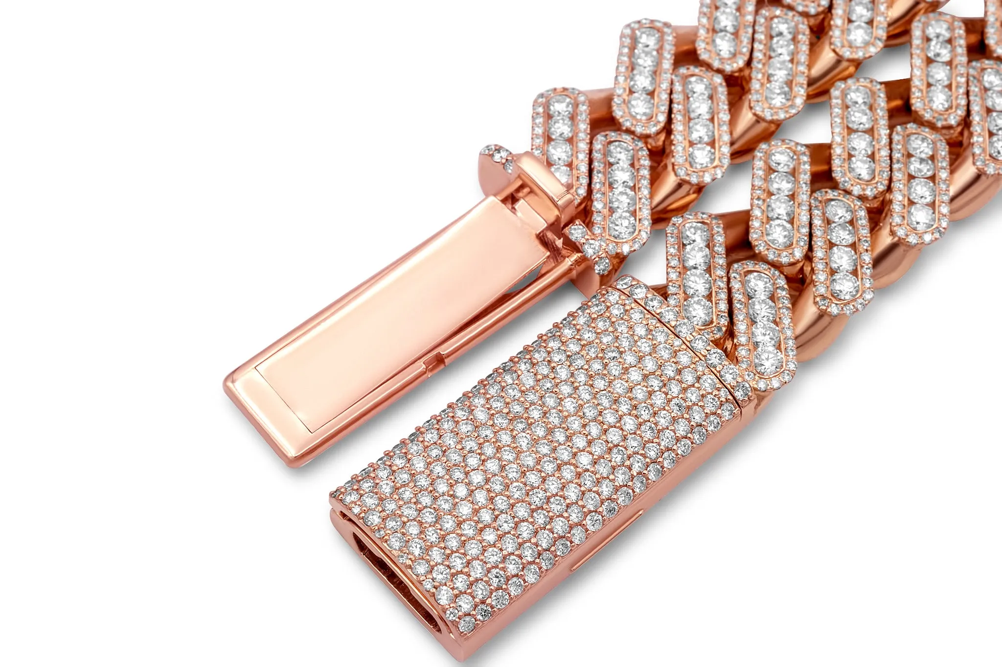 14k Rose Gold Cuban Link Necklace 48.50ctw
