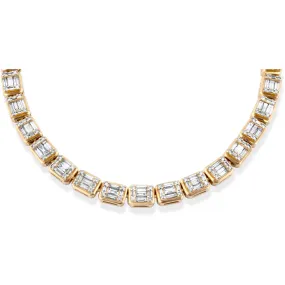 14k Yellow Gold Baguette Chain 11.91 ctw