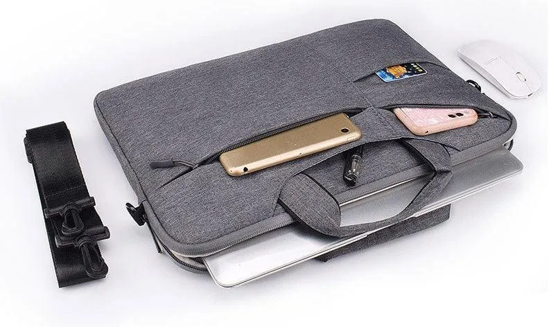 15.6 Inch Custom Waterproof Computer Laptop Messenger Bag-Grey