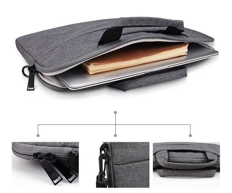 15.6 Inch Custom Waterproof Computer Laptop Messenger Bag-Grey