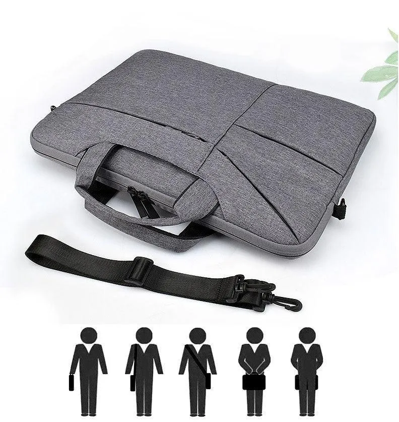 15.6 Inch Custom Waterproof Computer Laptop Messenger Bag-Grey