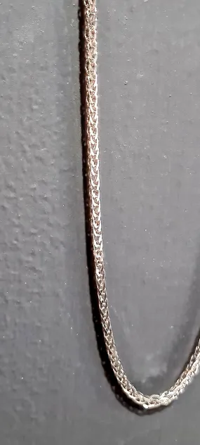 20" 18ct White Gold Spiga Chain