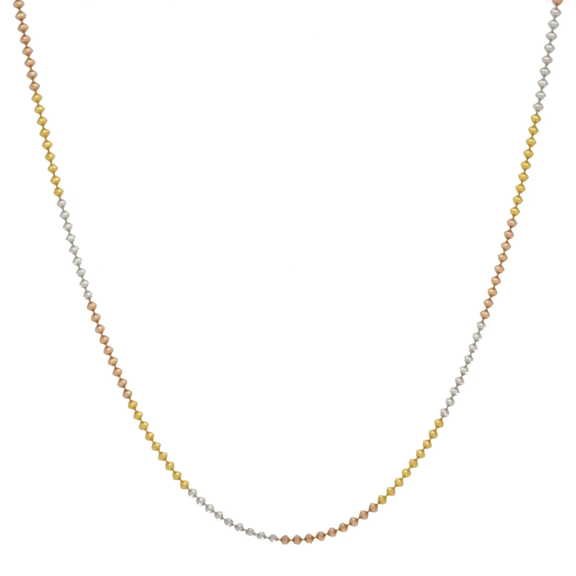22K Multi Gold Fancy Chain, Length 20inches