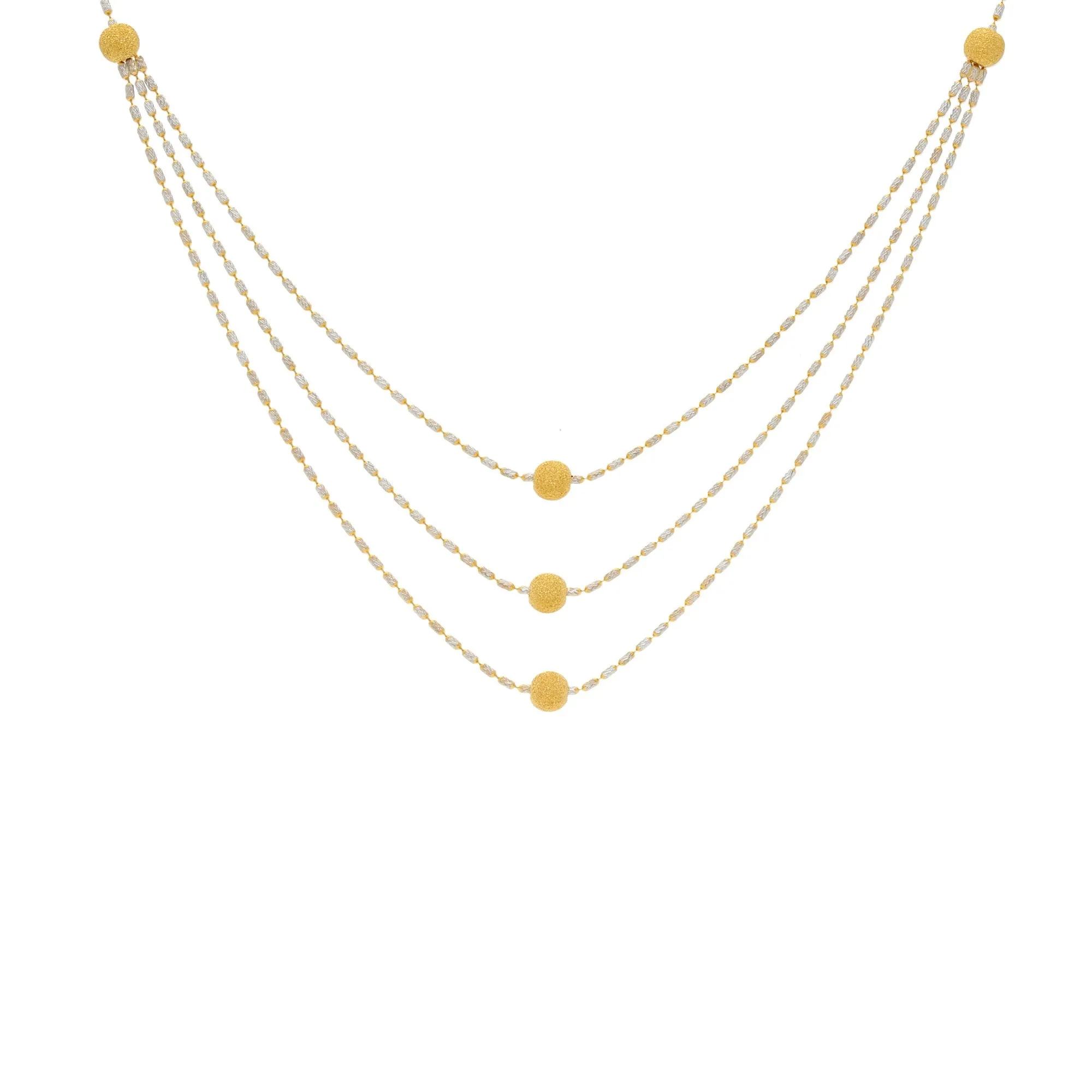 22K Multi Gold Singapore Beautiful Chain W/ Length 16inches