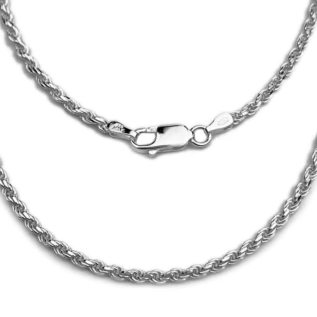 2.3 mm Nautical Sterling Silver Rope Chain | #C8082