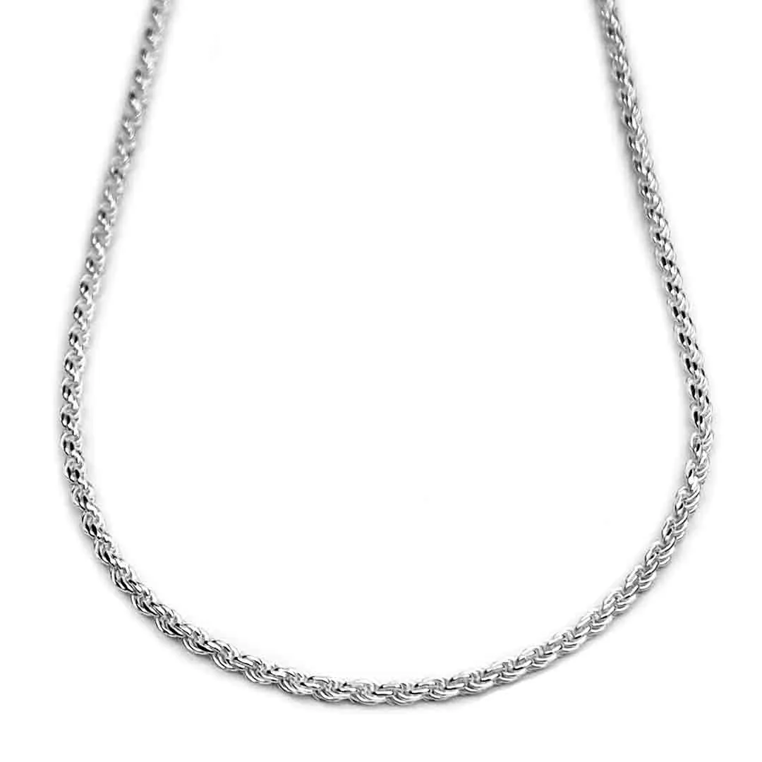 2.3 mm Nautical Sterling Silver Rope Chain | #C8082