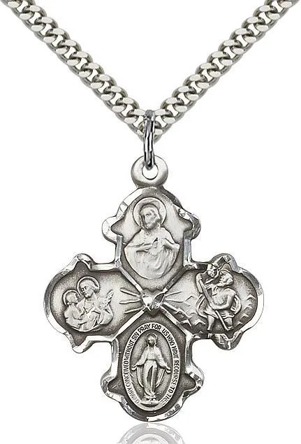 4-Way Sterling Silver Pendant