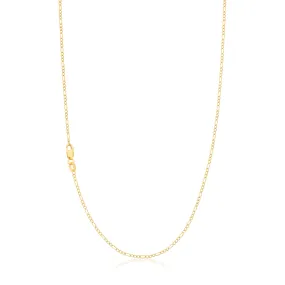 9ct Yellow Gold Silver Filled 50cm 1:3 Figaro Chain