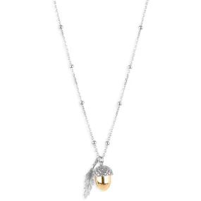 Acorn & Oak Leaf Short Pendant