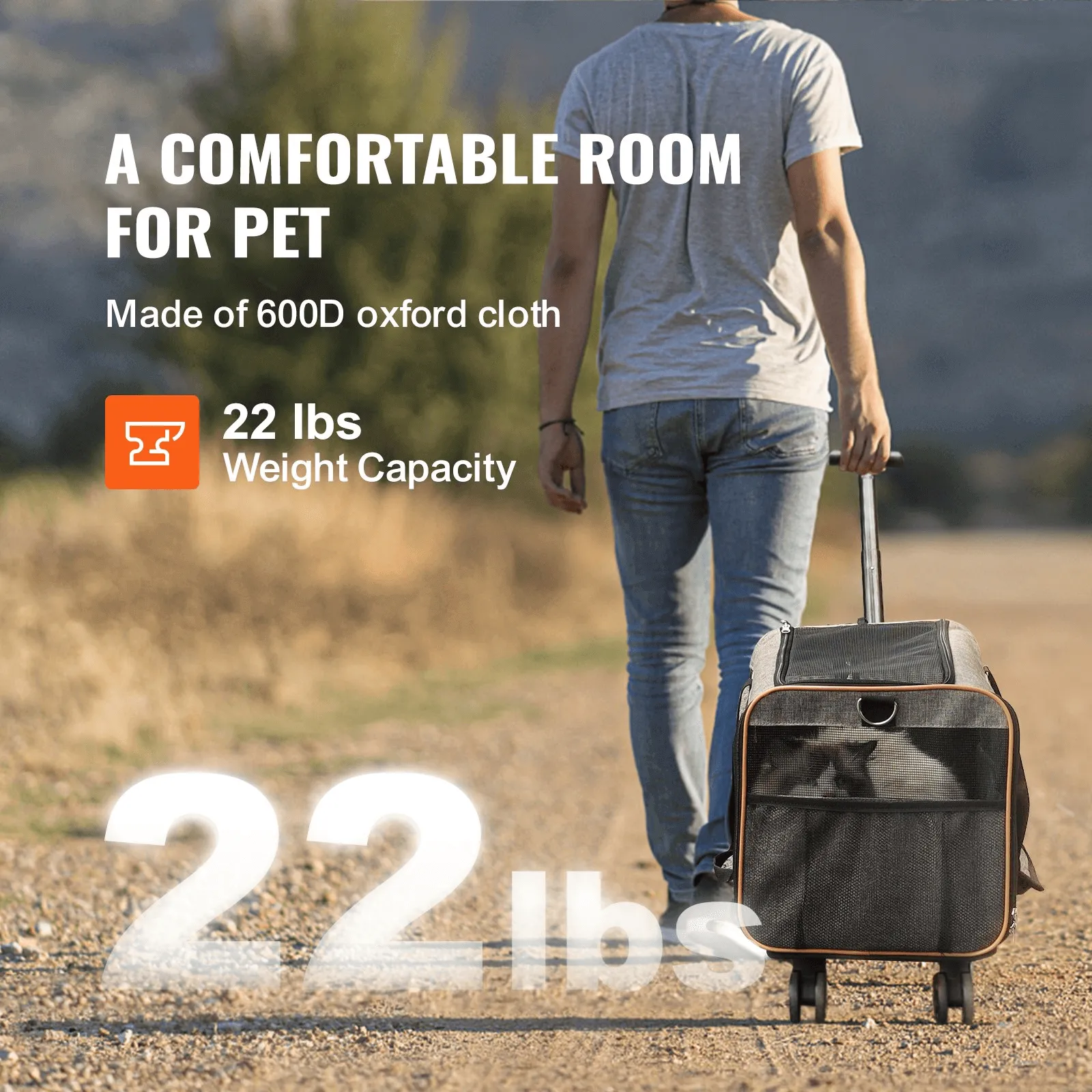 Airline-Approved Pet Carrier with Wheels