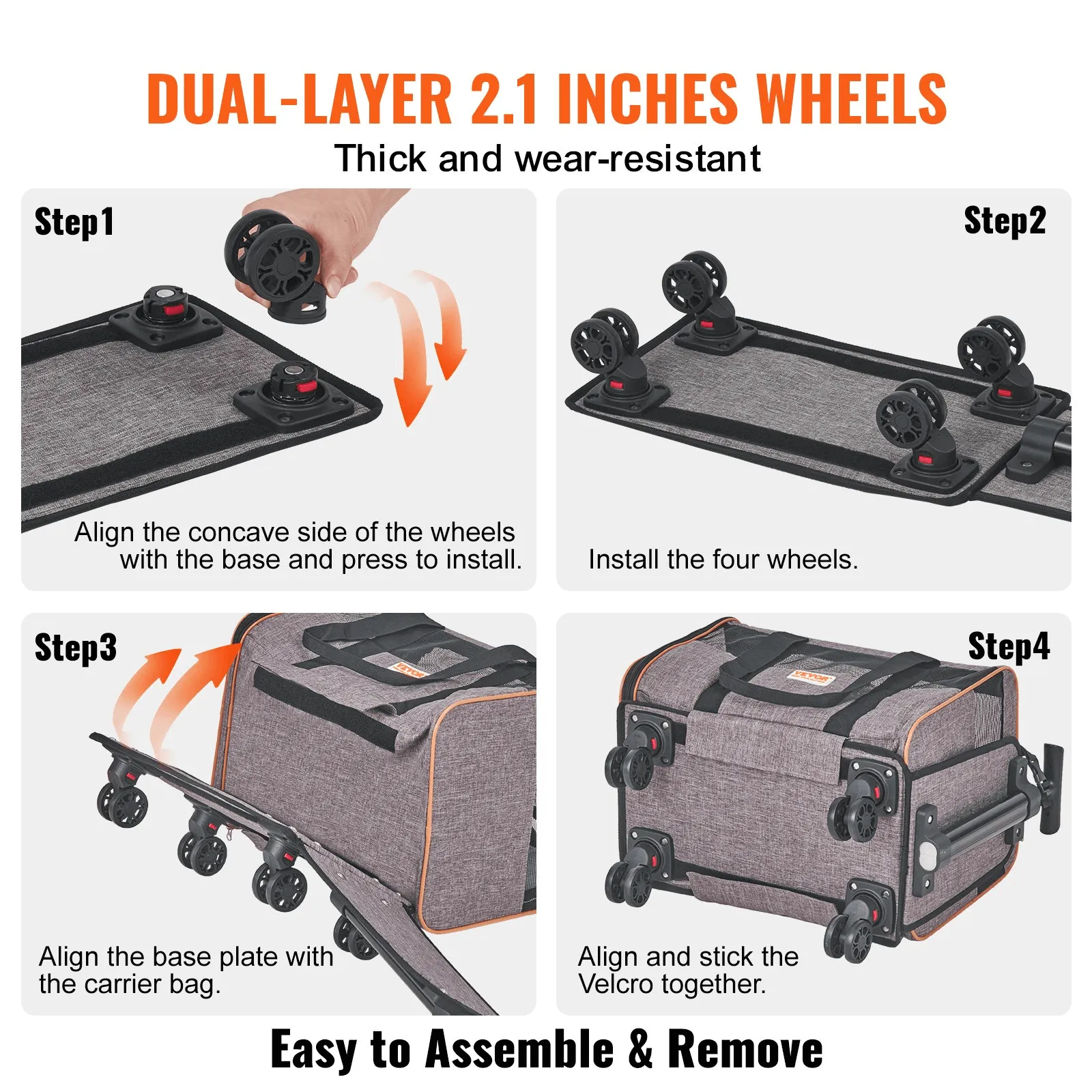 Airline-Approved Pet Carrier with Wheels