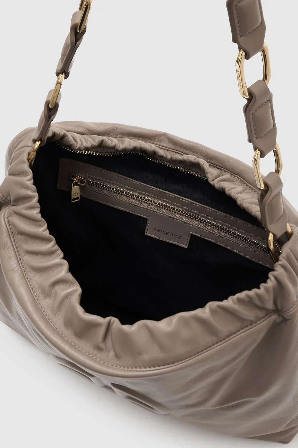 Anine Bing - Kate Shoulder Bag in Taupe