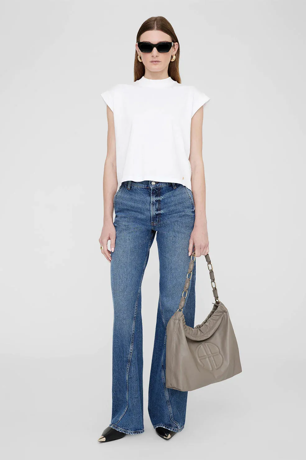 Anine Bing - Kate Shoulder Bag in Taupe