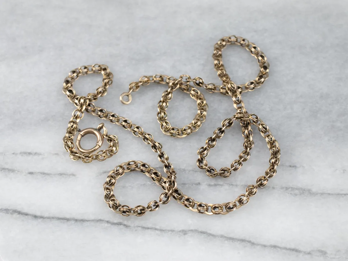 Antique Gold Specialty Chain Necklace
