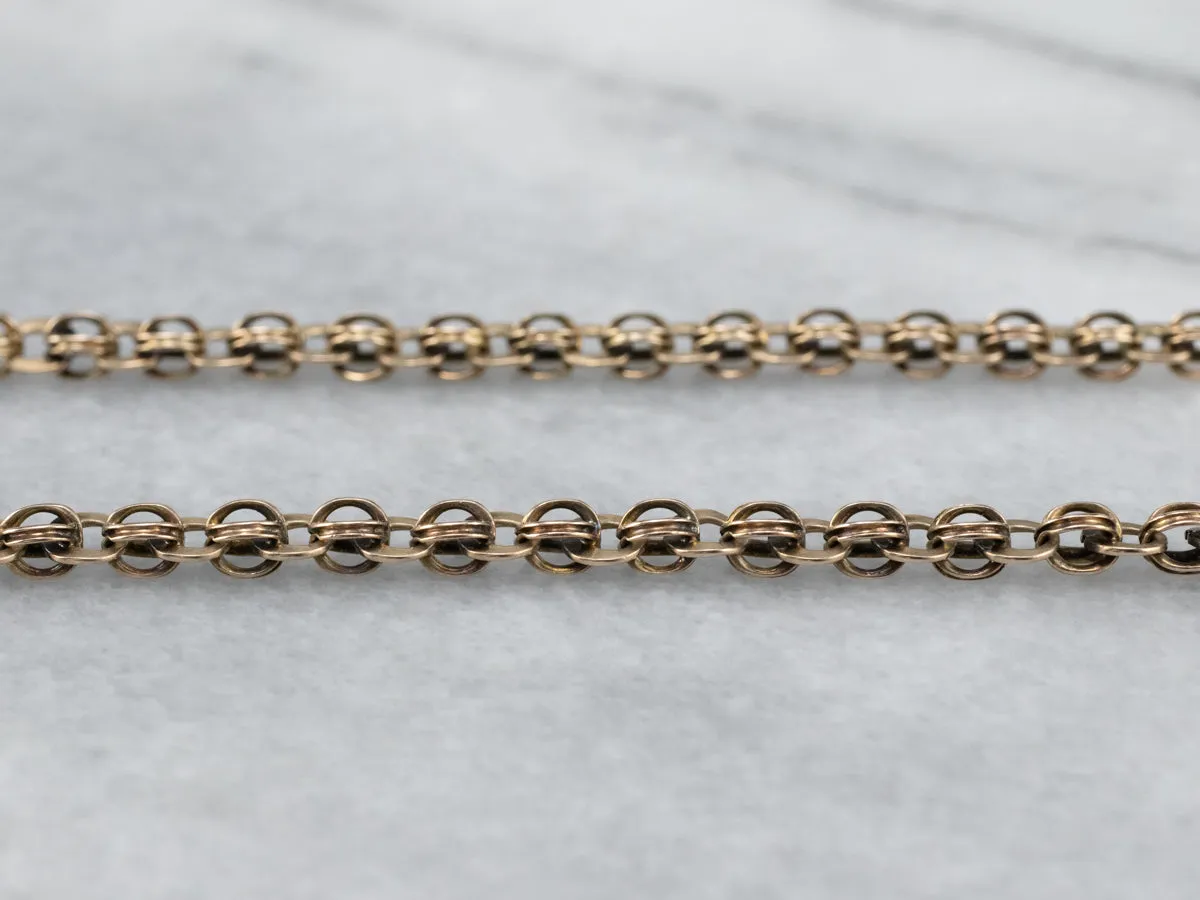 Antique Gold Specialty Chain Necklace