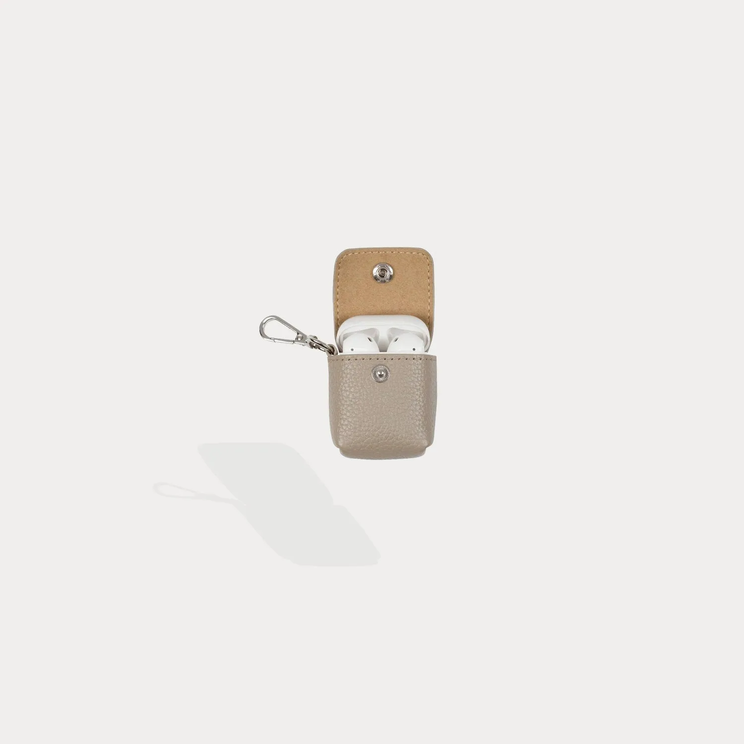 Avery AirPods Clip-On Pouch - Greige/Silver