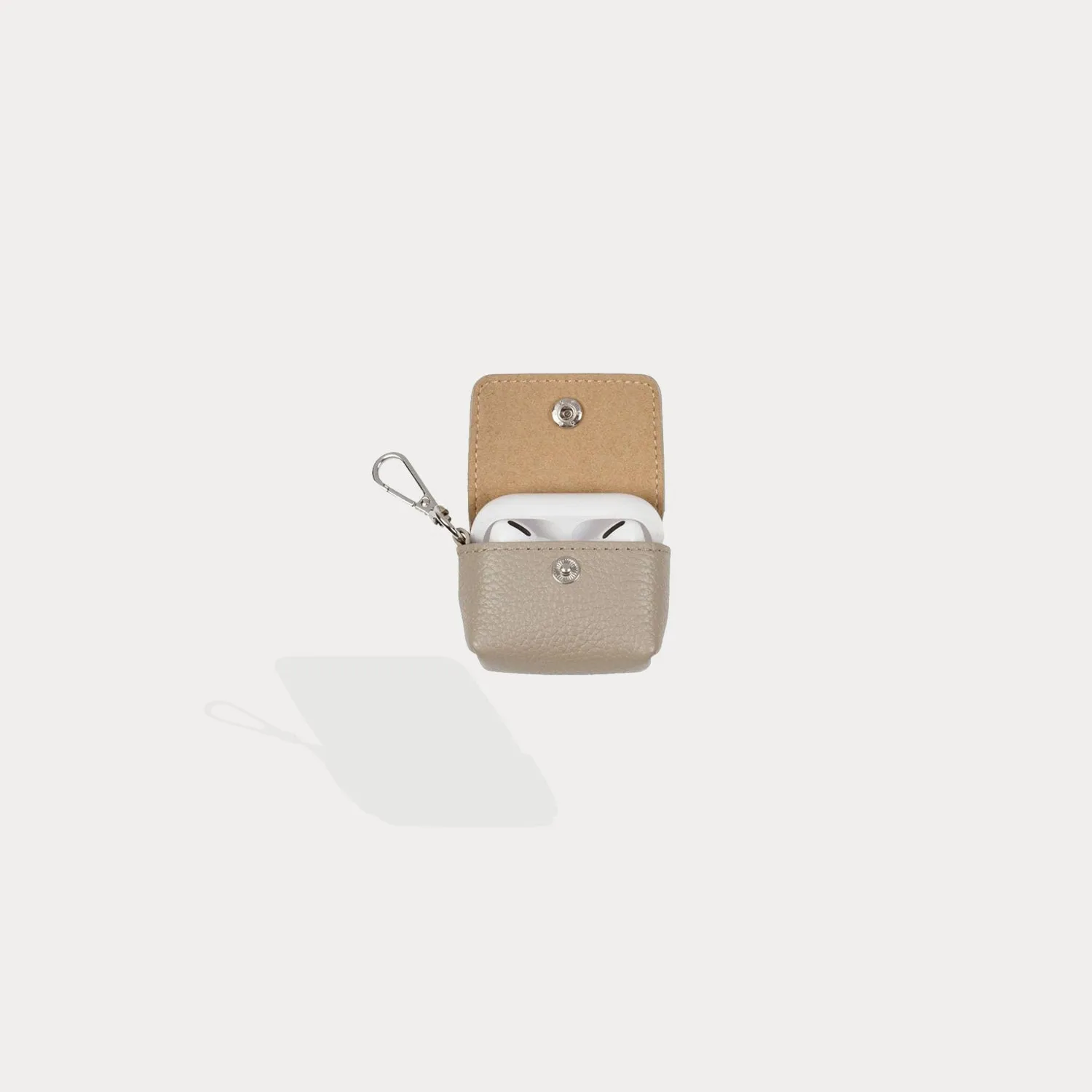 Avery AirPods Clip-On Pouch - Greige/Silver