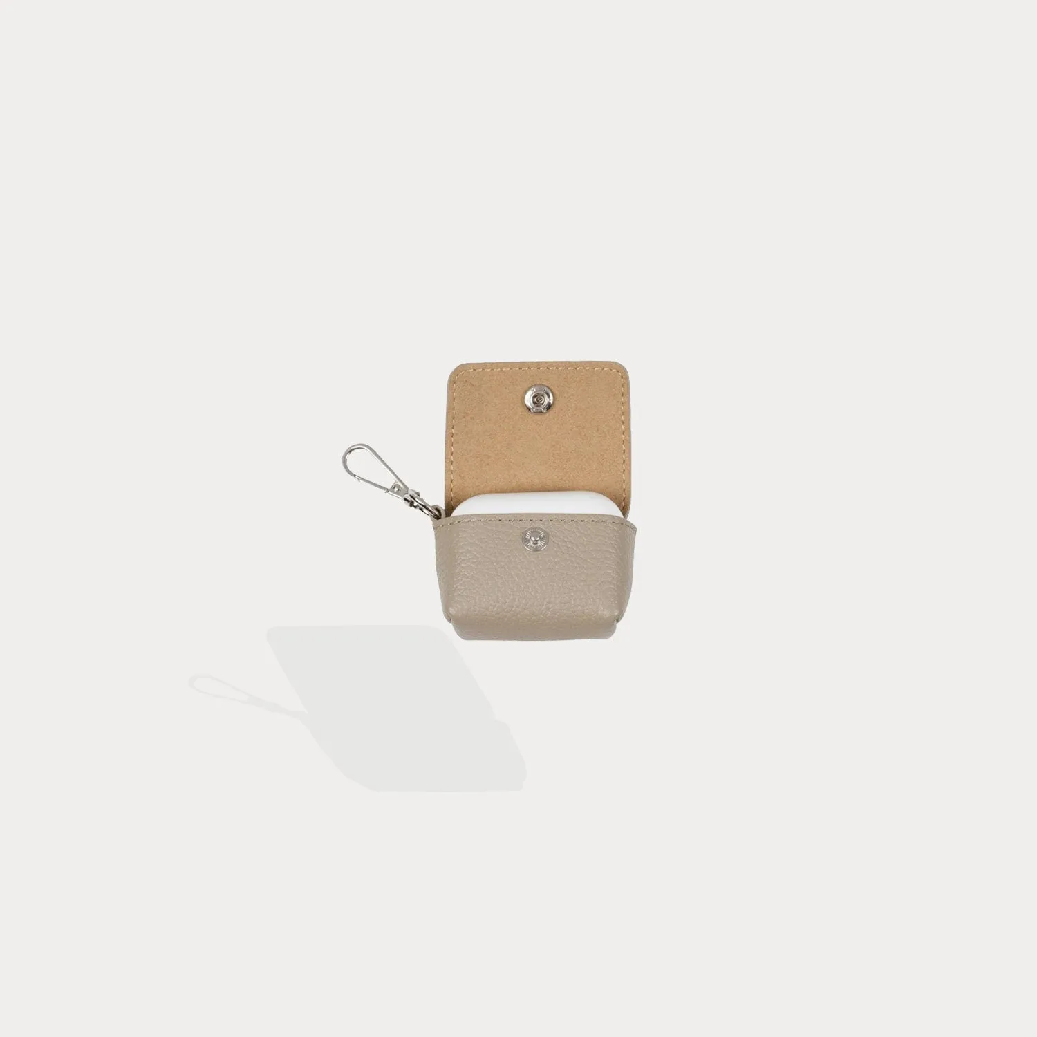 Avery AirPods Clip-On Pouch - Greige/Silver