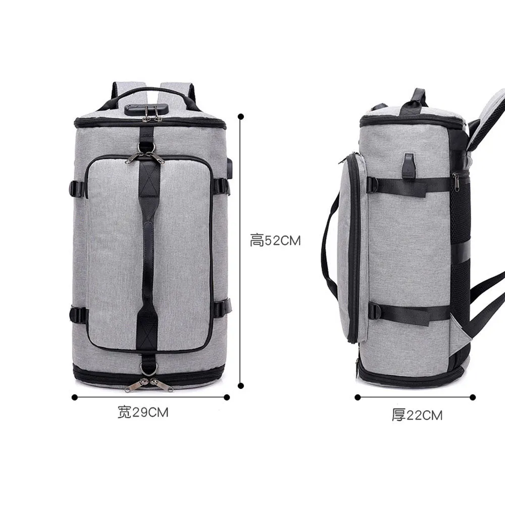 Backpack with External USB Port and Lock