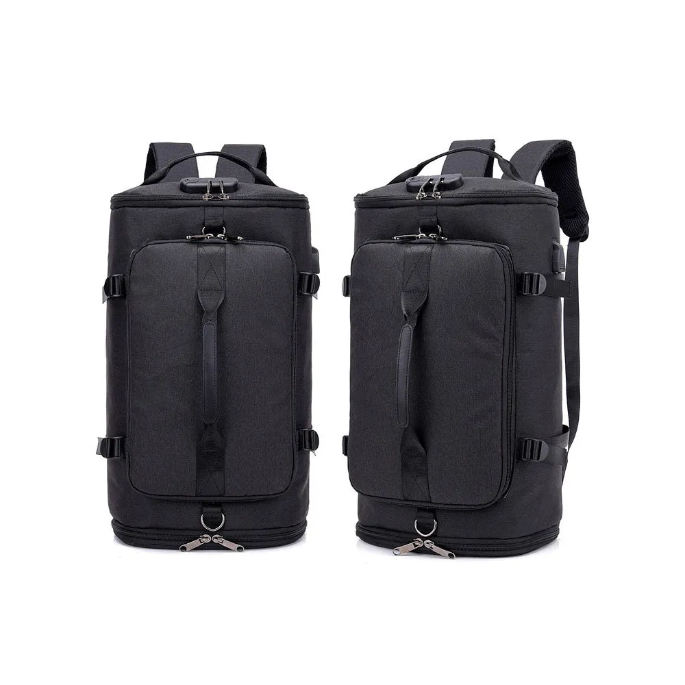 Backpack with External USB Port and Lock