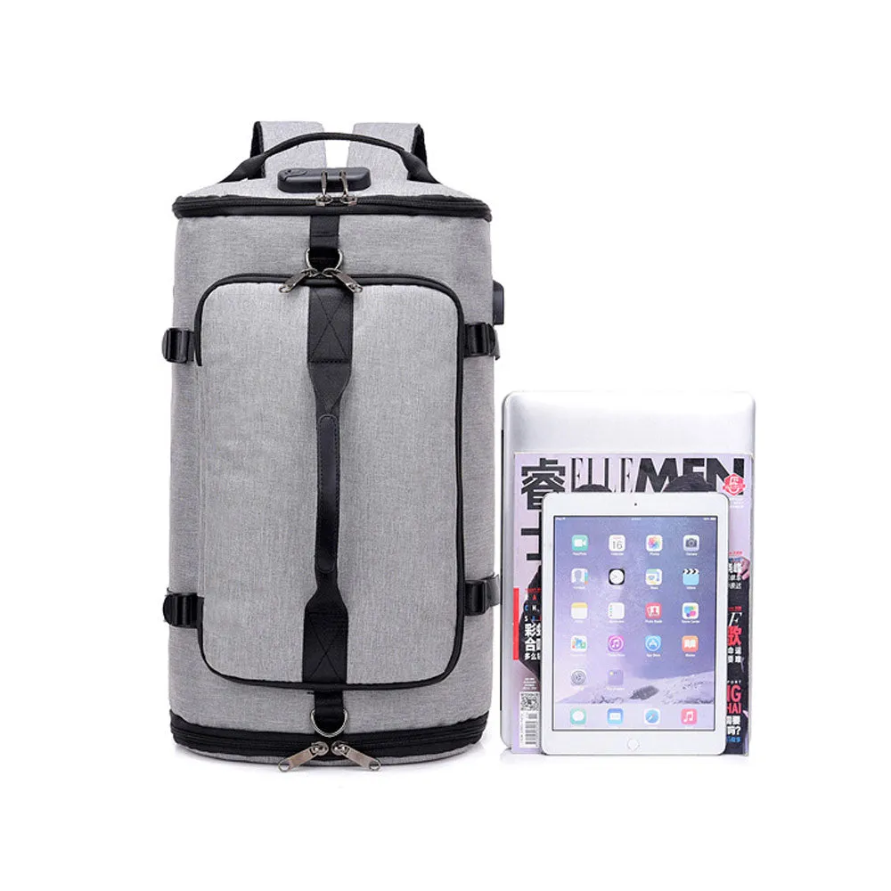 Backpack with External USB Port and Lock