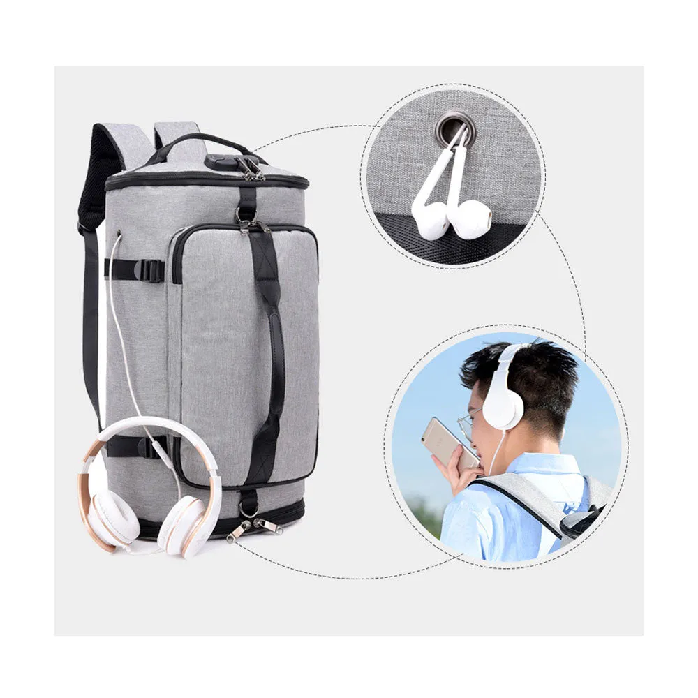 Backpack with External USB Port and Lock