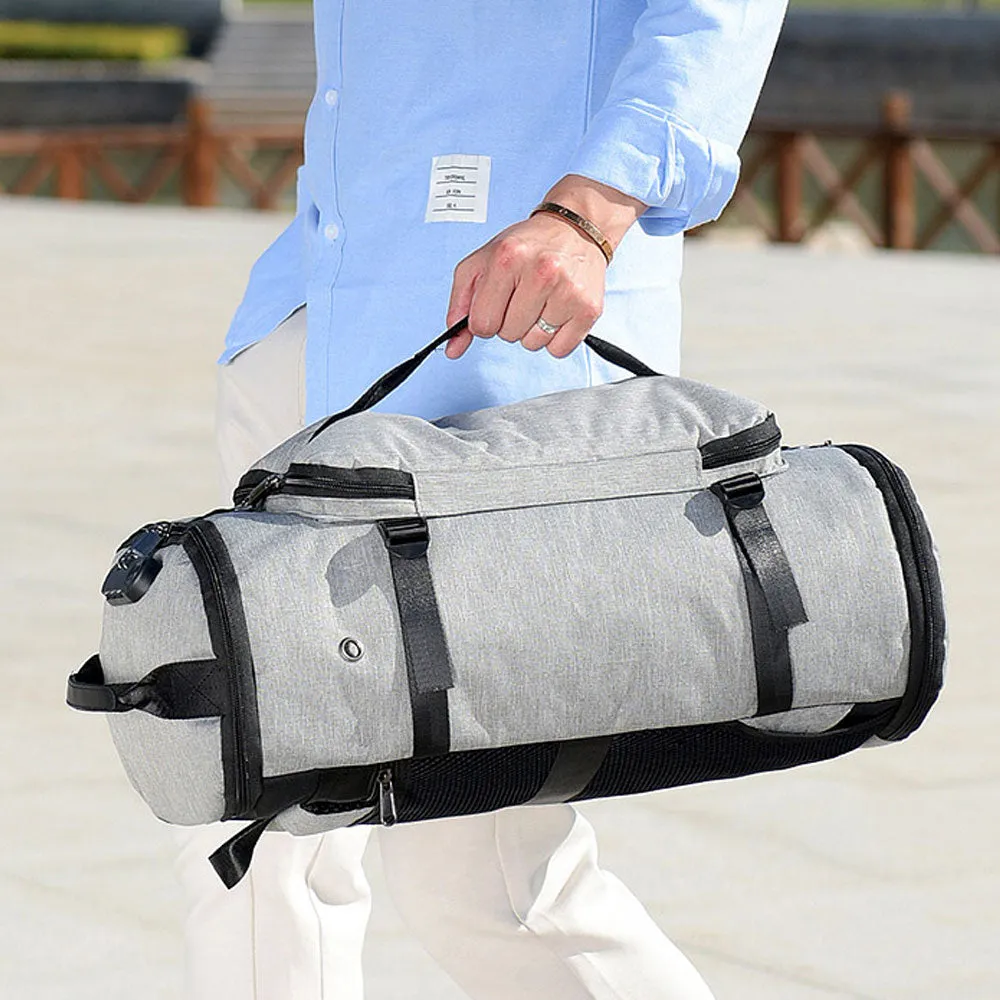 Backpack with External USB Port and Lock