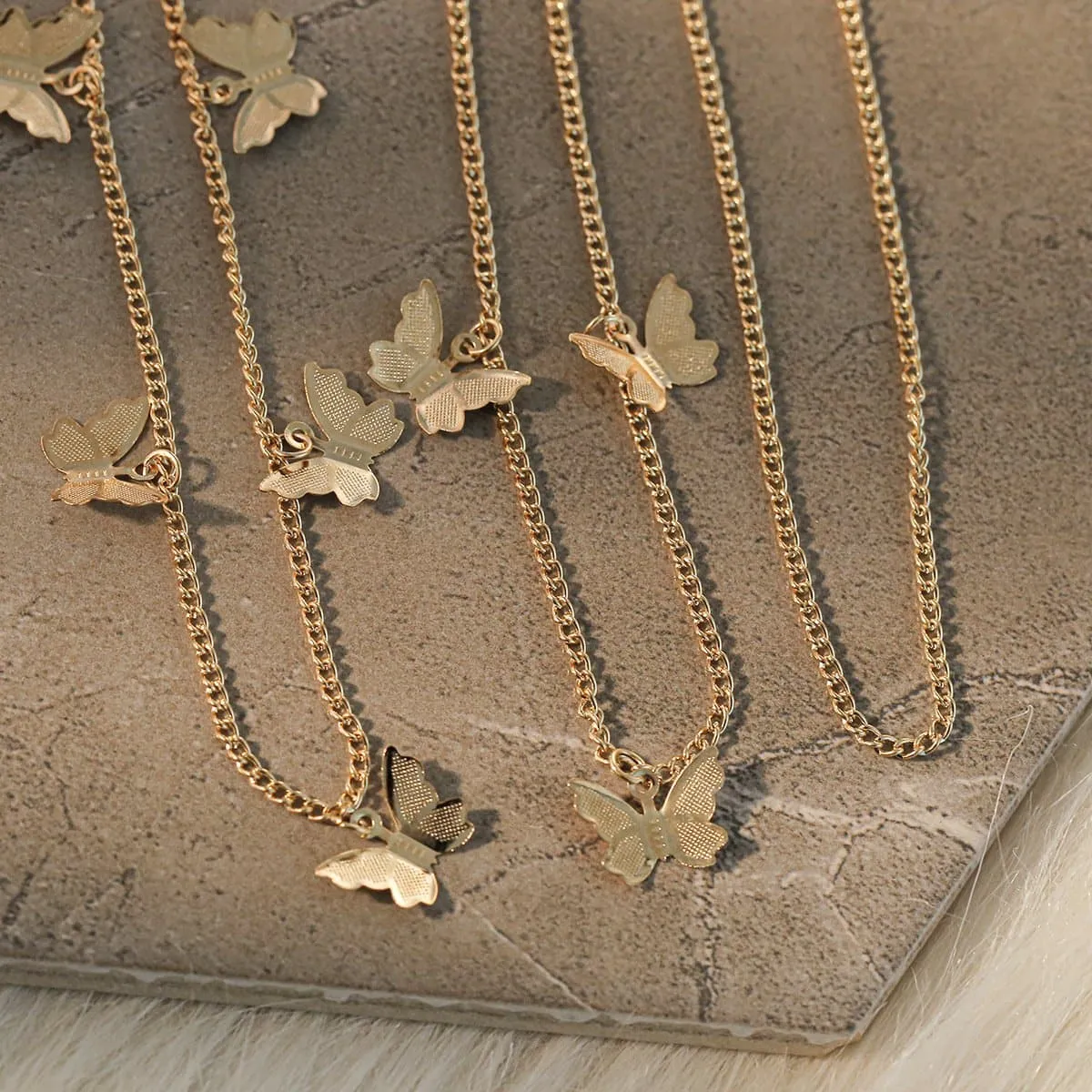 BerryBetty - Butterfly applique layered waist chain