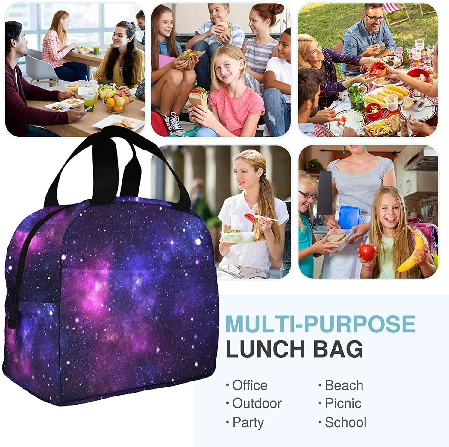 BLUBLU Sunflower Portable Lunch Bag Insulated Cooler Bag For Travel/Picnic/Work