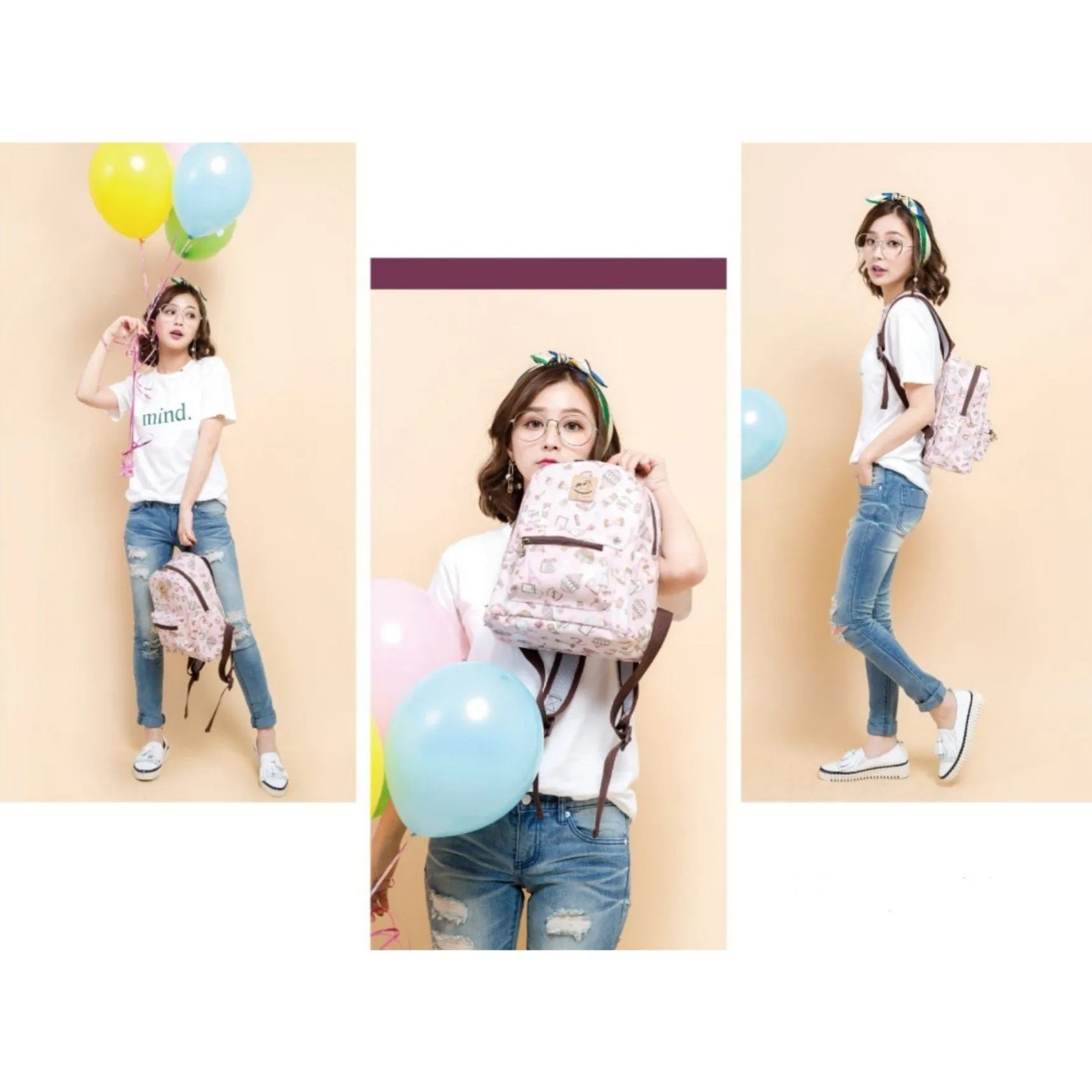 Blue Cactus Small Backpack