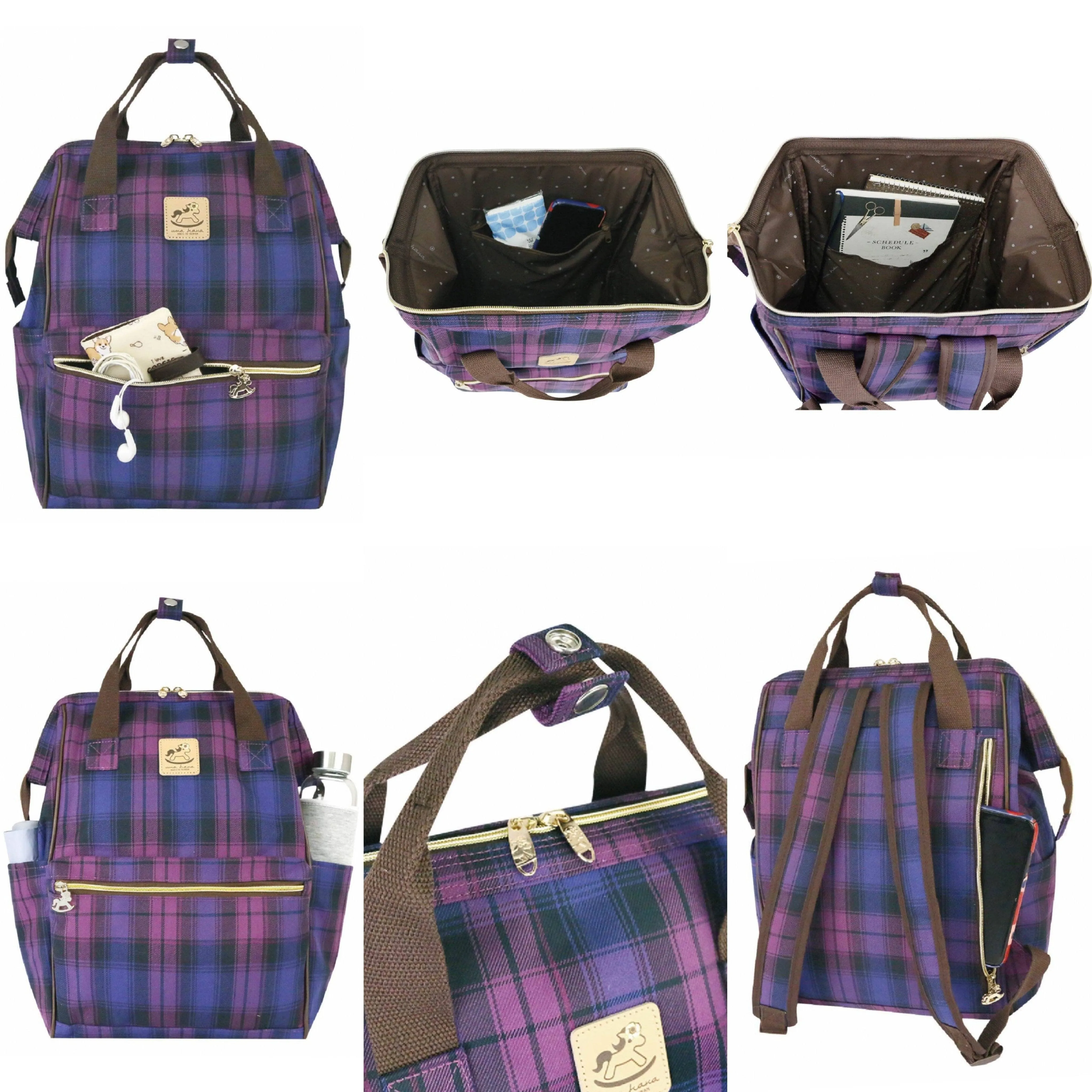 Blue Meow Cat Large Opening Backpack