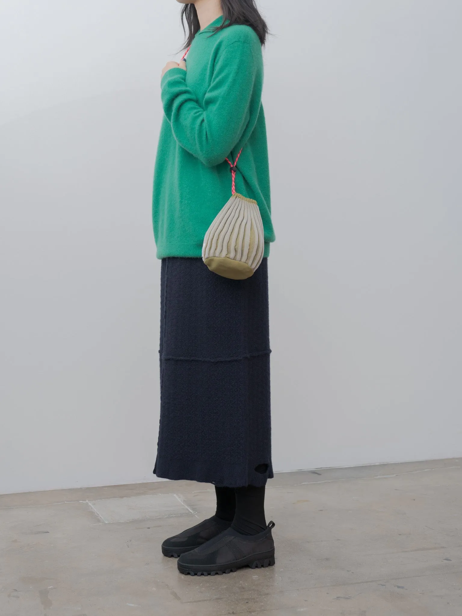 Bouncy Mid Bag - Khaki bag/Pink cord