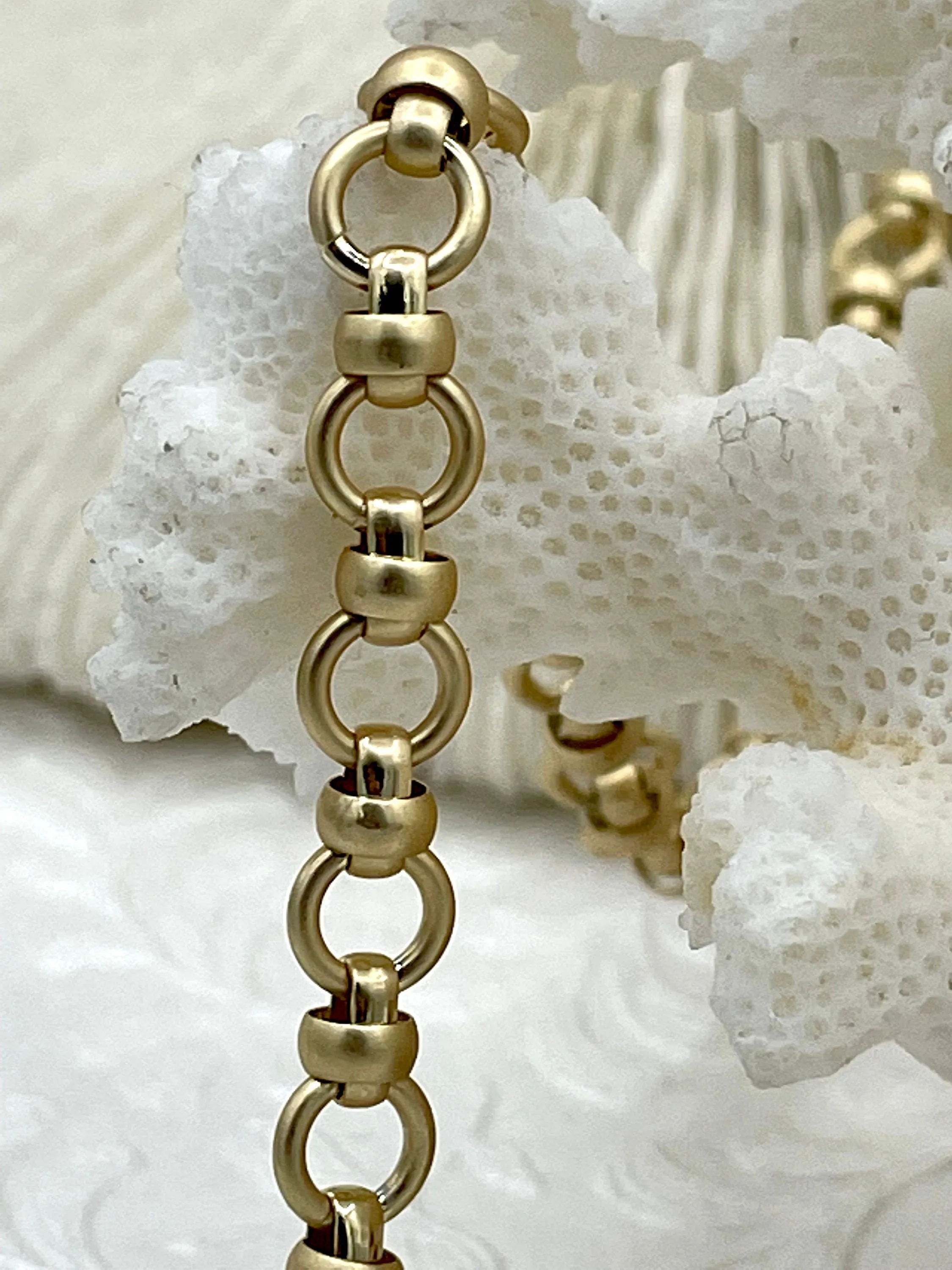 Brass Mixed Link Small Cable Chain Round sold by the foot. 6mm round.  Electroplated brass, 5 Finishes Fast ship
