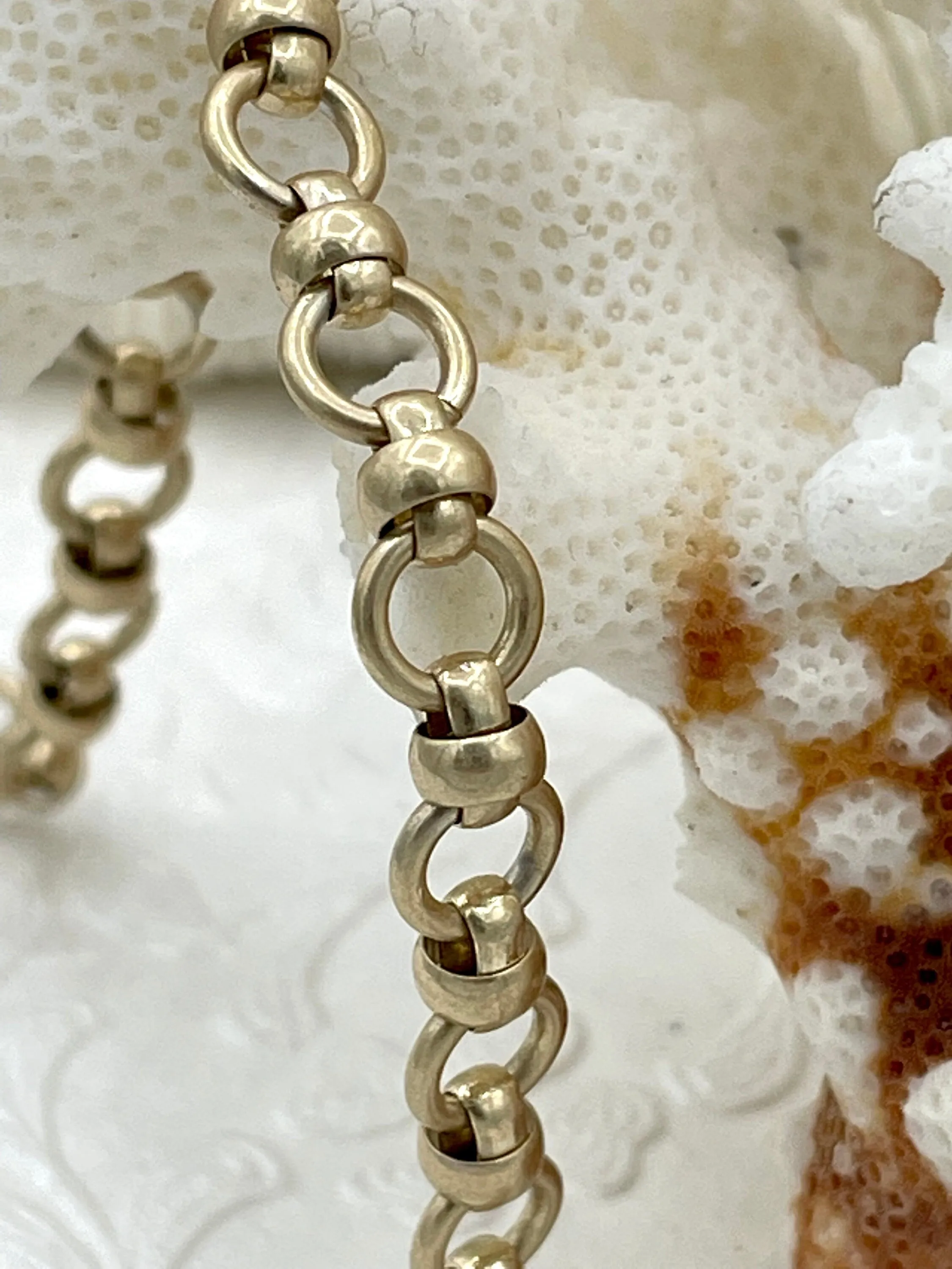 Brass Mixed Link Small Cable Chain Round sold by the foot. 6mm round.  Electroplated brass, 5 Finishes Fast ship