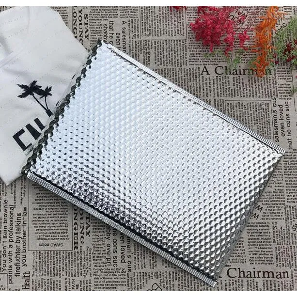 Bubble Pouch Mailer Bag Self-Seal Padded Envelope Silver