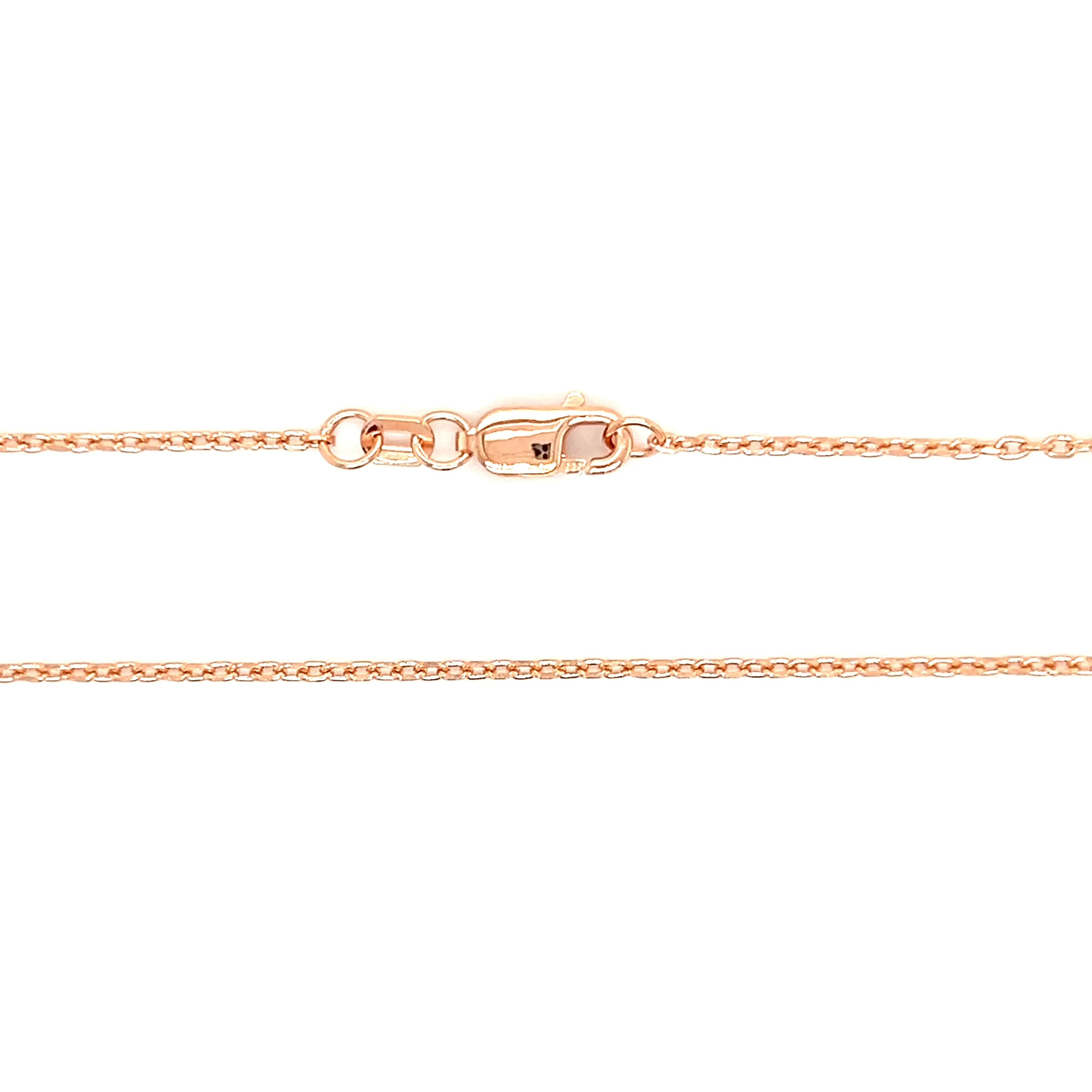 Cable Chain 1.4mm with 16in of Length in 14K Rose Gold