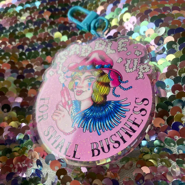 Calamity Tash - Saddle Up for Small Business Keychain