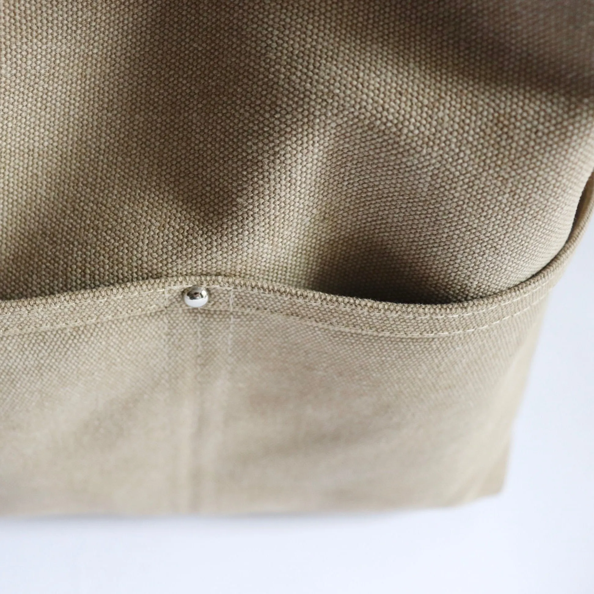 Canvas Hobo Bag, Bucket Bag in Khaki, Medium Size Tote Bag