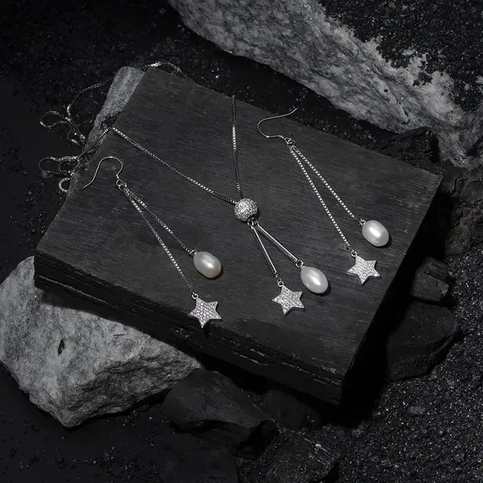 Celestial Connection Silver Pendant Chain Set