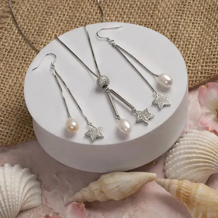 Celestial Connection Silver Pendant Chain Set