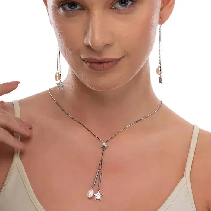 Celestial Connection Silver Pendant Chain Set