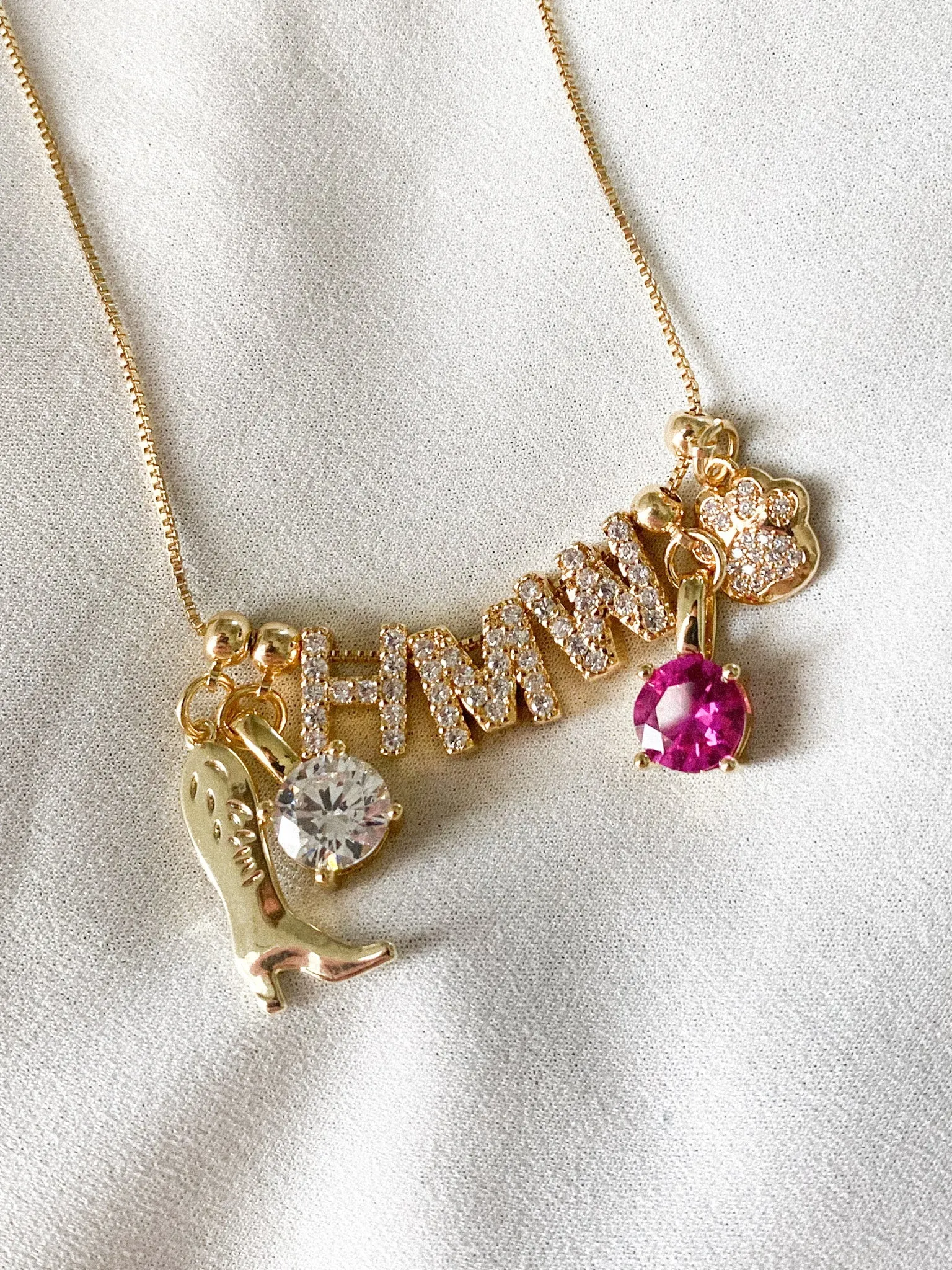 Charm Necklace Box Chain